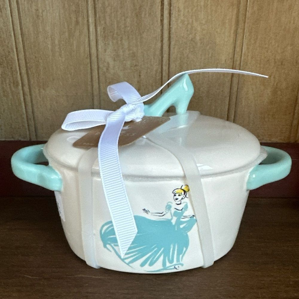 Rae Dunn Cinderella “A Dream Come True” Small Bowl/Crock with Lid/Handles